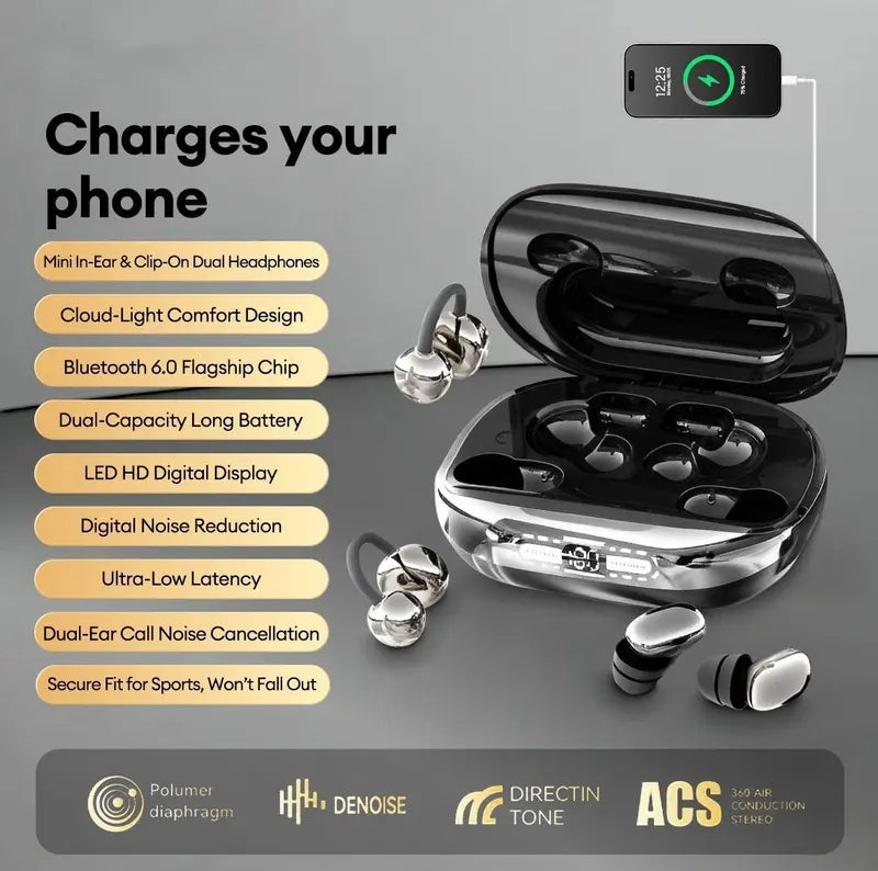 Bluetooth Wireless Earbuds with Chargeable Power Bank Case