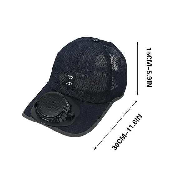 Cooling Solar Fan Hat UV Protection & Breathable Mesh