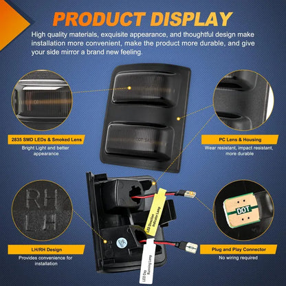 Switchback LED Truck Mirror Lights