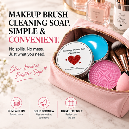 Makeup Brush Cleaning Soap with Silicone Scrub Pad | 100g