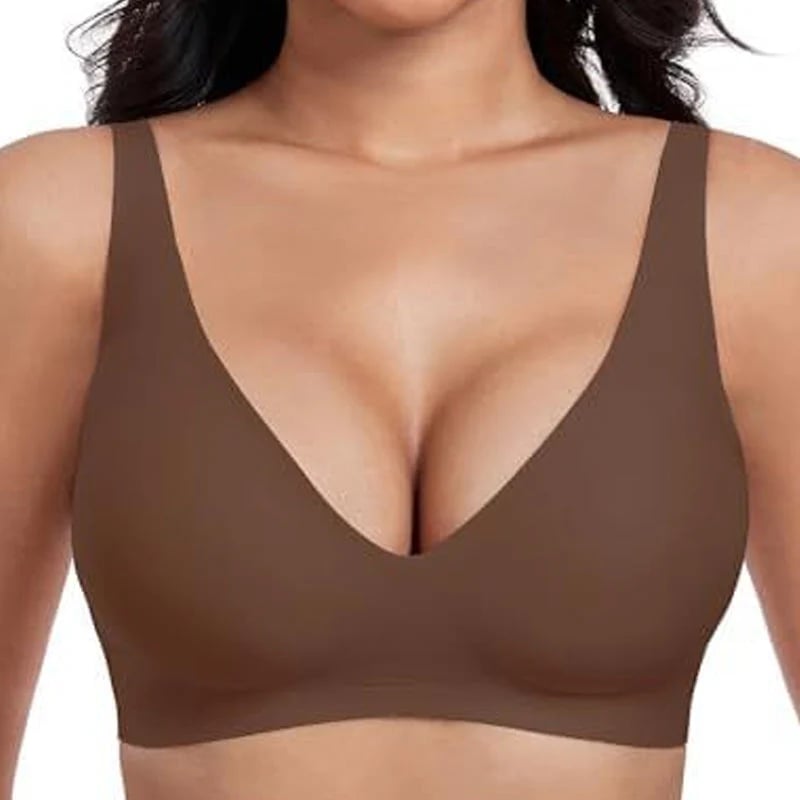 Women Jelly Bras Wirefree Full Coverage No Underwire Everyday Bras Comfortable Wireless Padded Tshirt Bra
