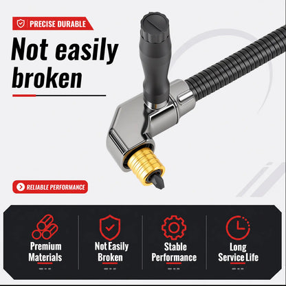 90-Degree Right Angle Drill Attachment, Swivel Corner Drill Adapter Tool for Confined Spaces
