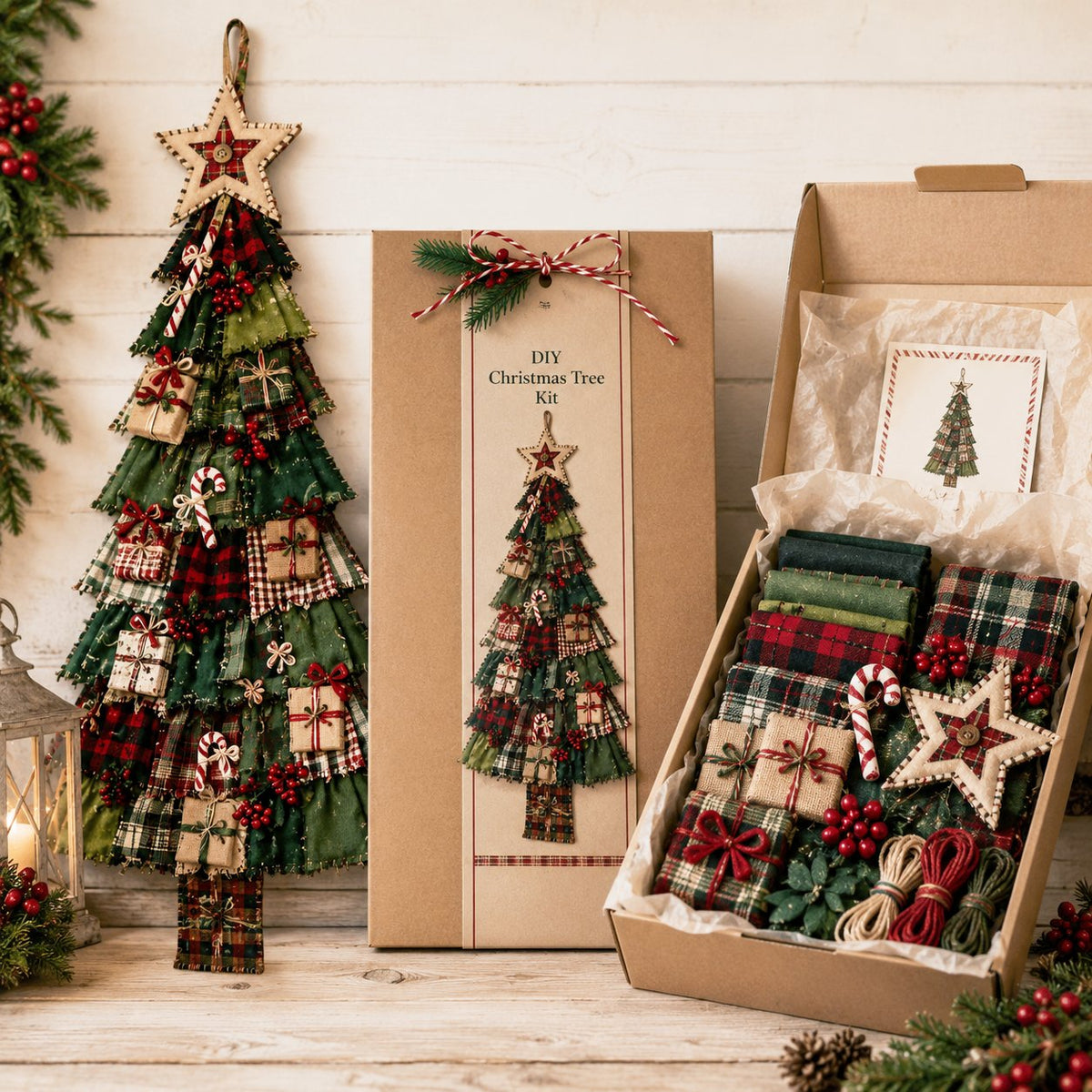 Beginner-Friendly DIY Oversized Patchwork Christmas Tree Door Hanging Kit