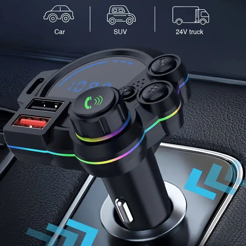 30W Type-C Car Charger & Bluetooth 5.3 FM Transmitter
