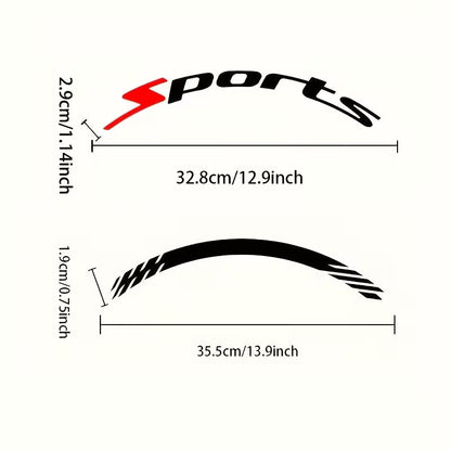 4Pcs 3D Car Tire Stickers Waterproof Universal Wheel Decals | Motorcycle Auto Exterior Accessories