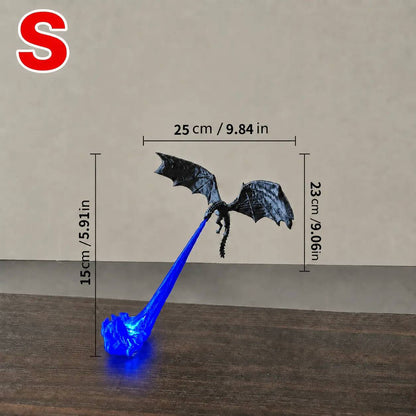 3D Fire Breathing Dragon LED Light | Glowing Fantasy Bookshelf Decor