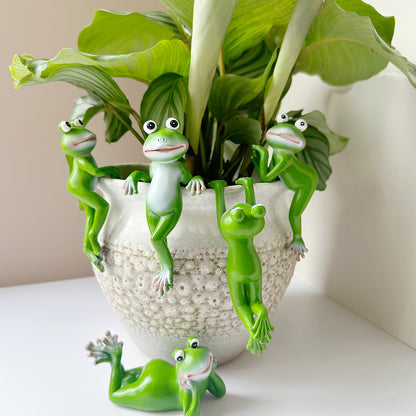 🏆Flash Sale⚡50K+ SOLD! Almost Gone -✨Resin Frog Figurines Planter Decor🐸🌿