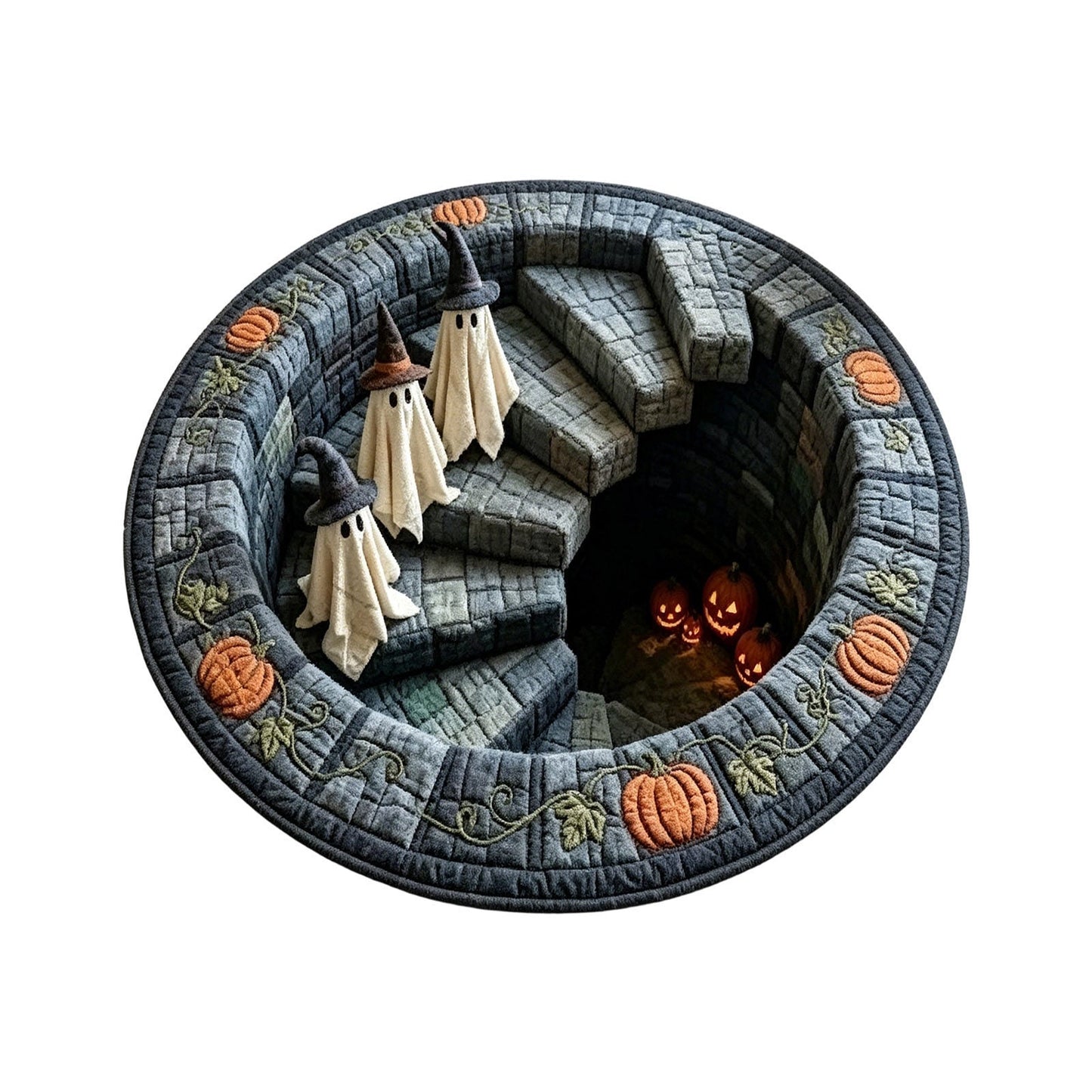 Haunted Stairway Halloween Rug