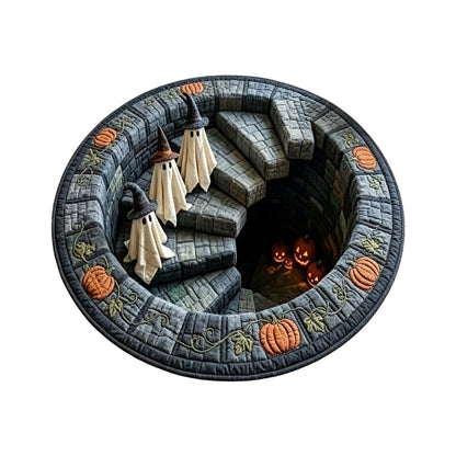 Haunted Stairway Halloween Rug
