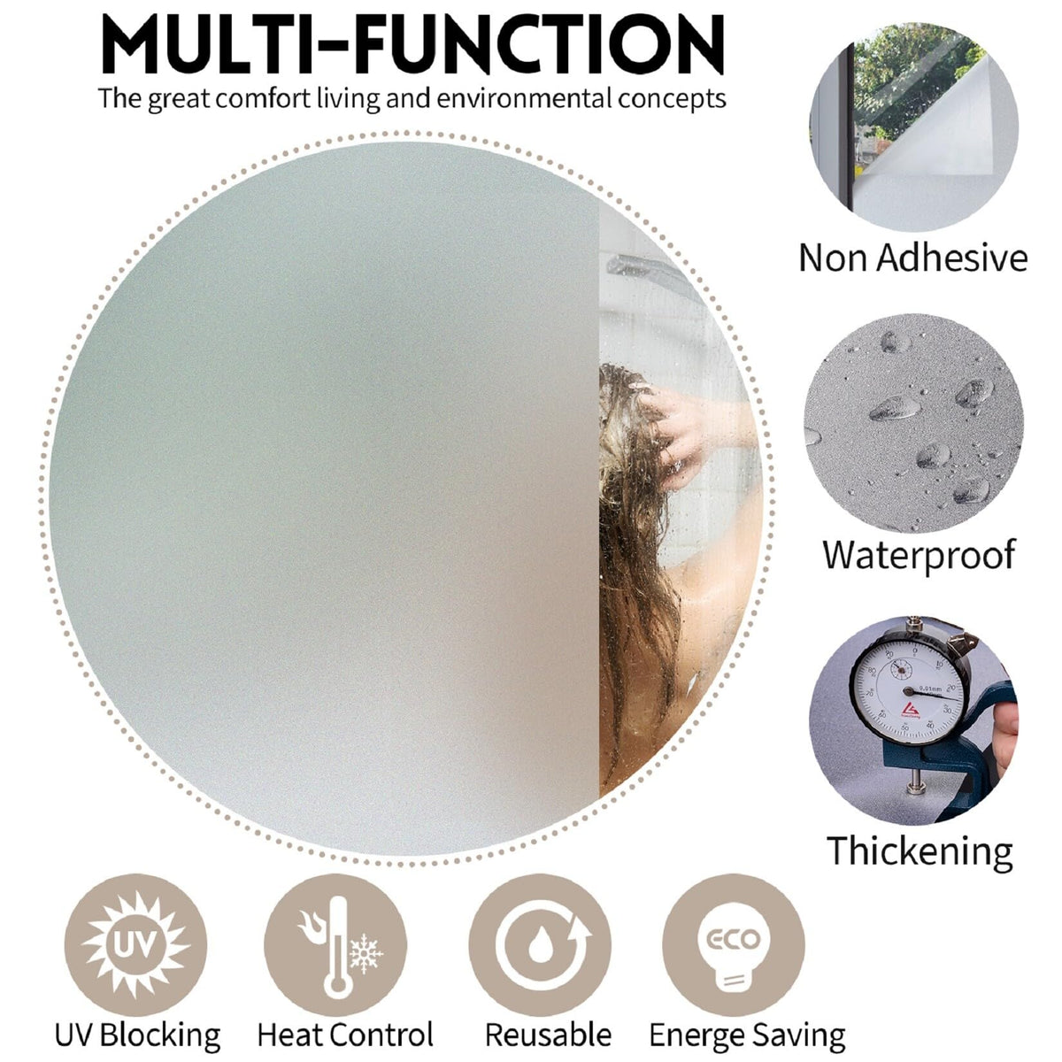 Daytime Privacy Window Film Block Heat, UV & Outside Views
