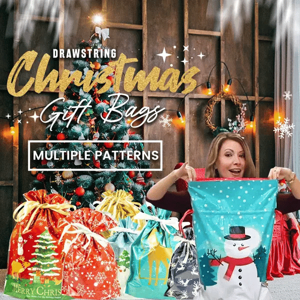 Drawstring Christmas Gift Bags (Biodegradable)