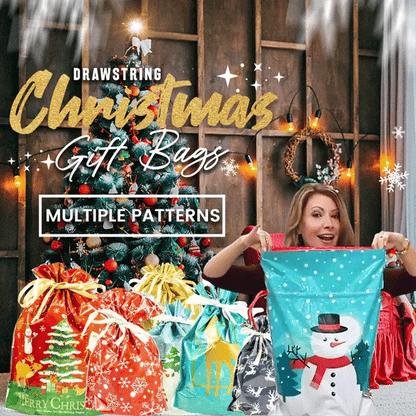 Drawstring Christmas Gift Bags (Biodegradable)