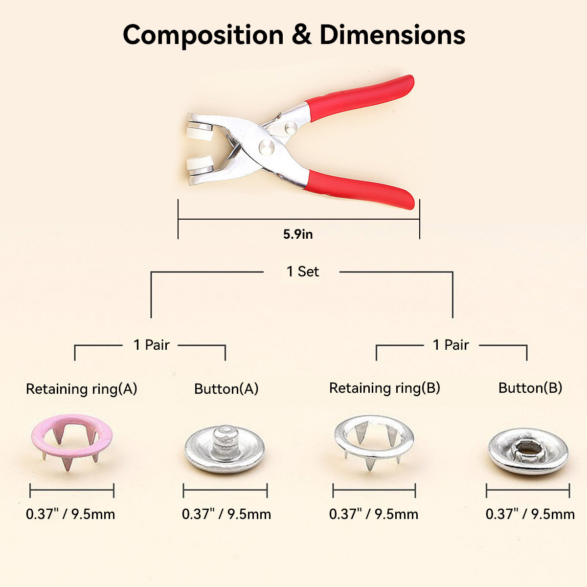 Color Snap Pliers Kit