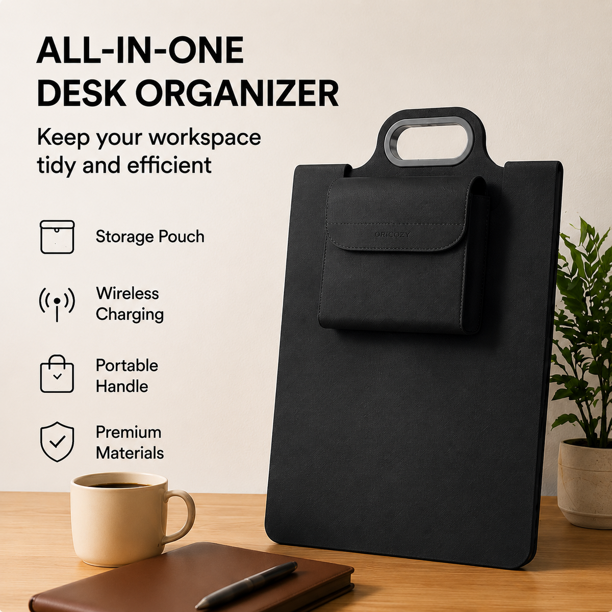 The All-In-One Mobile Workstation Sleeve | Built-In 15W Multi-Device Wireless Charger