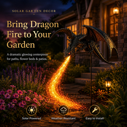 2027 Fellime Dragon s Ember Solar Garden Decor