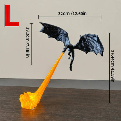 3D Fire Breathing Dragon LED Light | Glowing Fantasy Bookshelf Decor