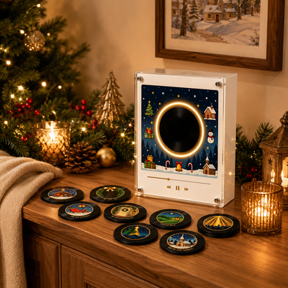 Jingle Vinyl Christmas Magnetic Music Player Set