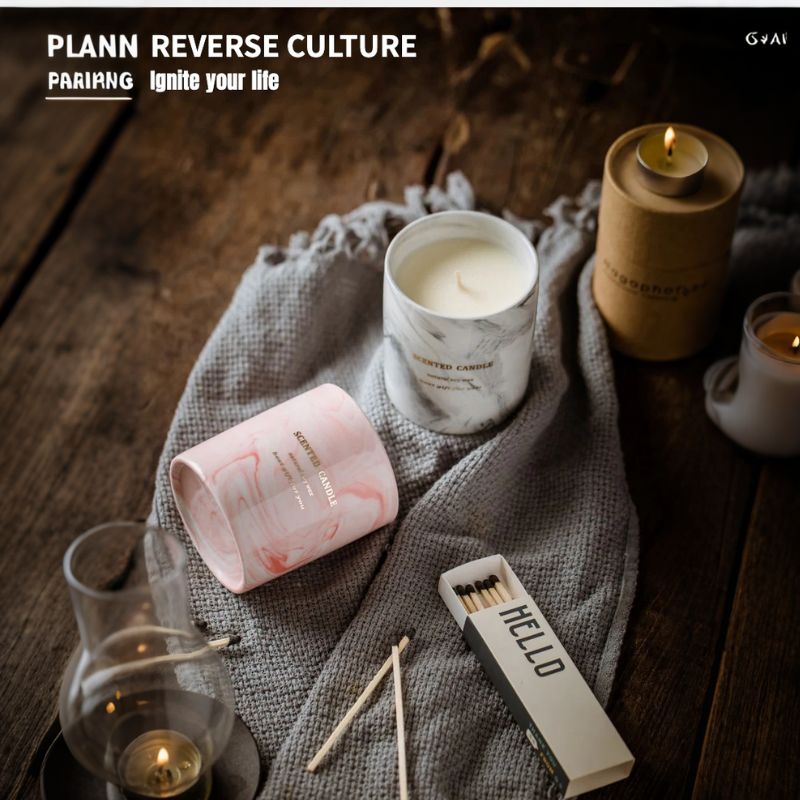 Marble Ceramic Soy Candle