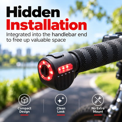 Bike Bar-End Safety Lights (Pair) | USB Rechargeable, Front & Rear Visibility, Hidden Mount