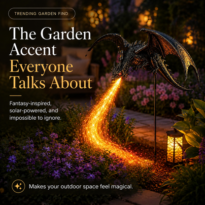2027 Fellime Dragon s Ember Solar Garden Decor