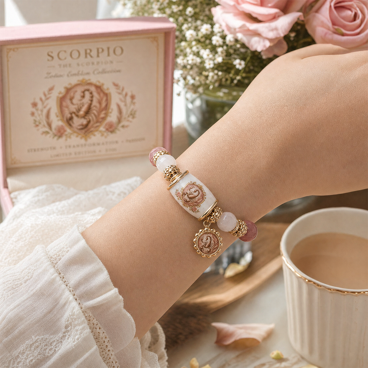 Limited Edition 12 Zodiac Bracelet Natural Chalcedony, Your Sign, Your Energy