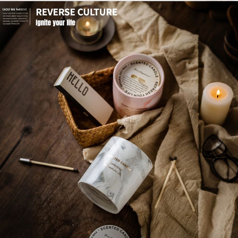 Marble Ceramic Soy Candle