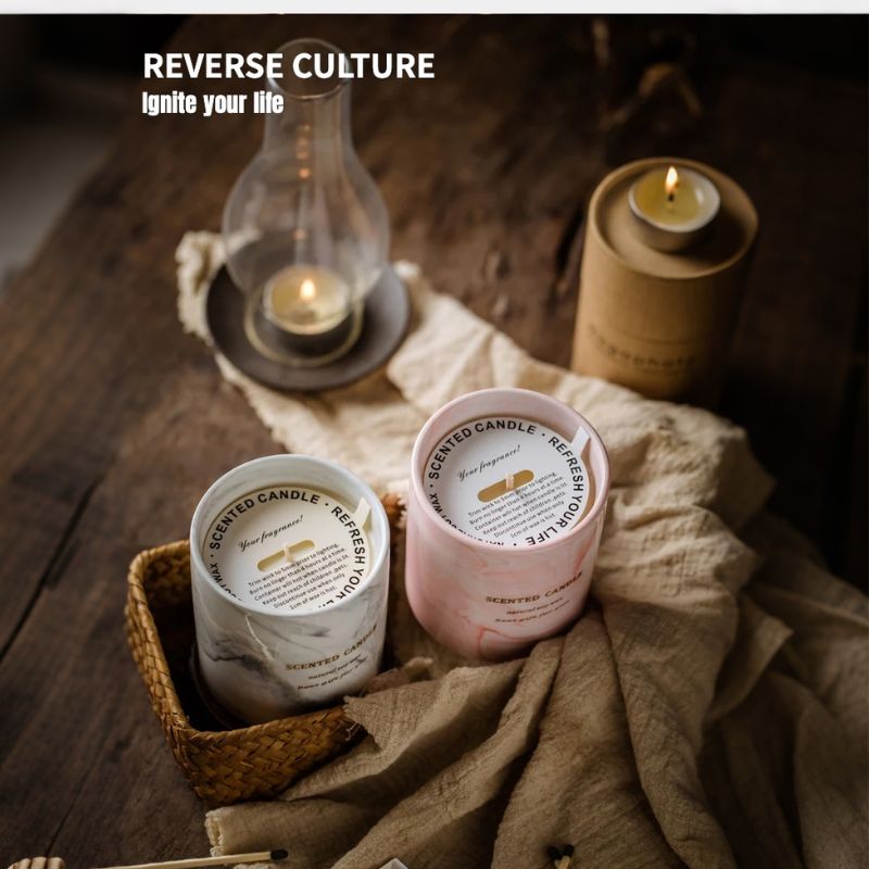 Marble Ceramic Soy Candle