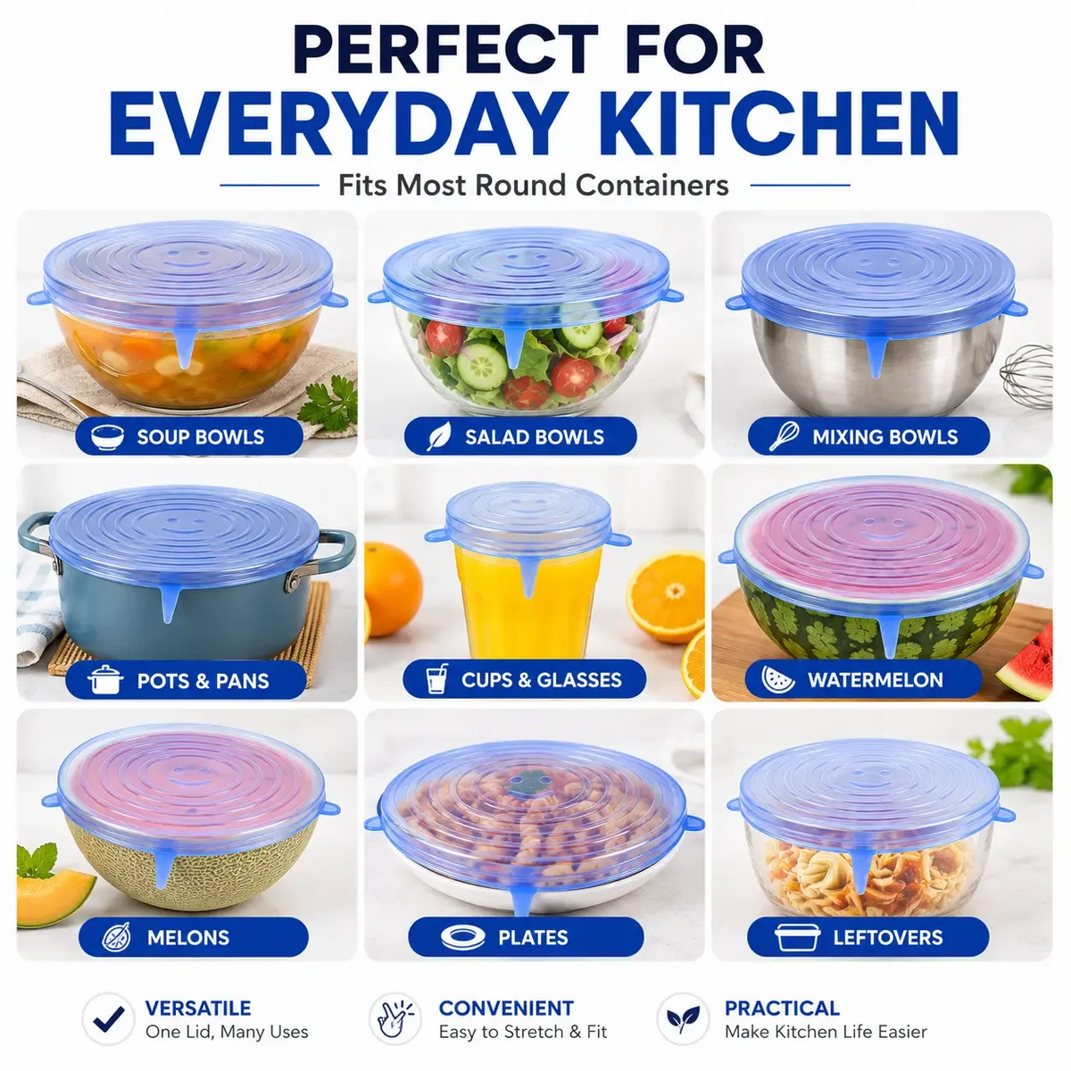 Silicone Stretch Lids Ditch Plastic Wrap, Choose a Better Way