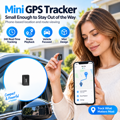 Portable Mini GPS Tracker with Real-Time Location & Safe-Zone Alerts