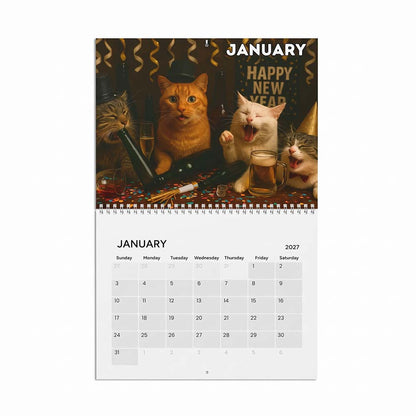 Drunk Cats 2027 Calendar