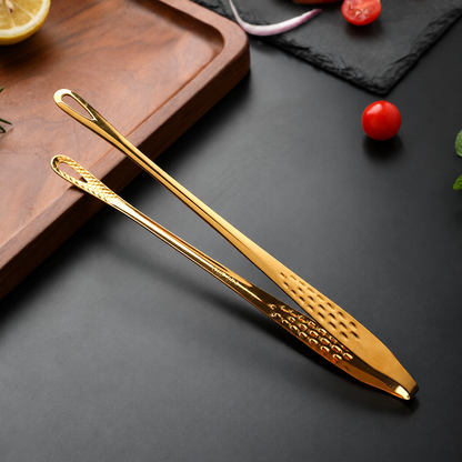 Stainless Steel BBQ Tongs Heavy-Duty Grill Tool for Easy Flipping & Serving