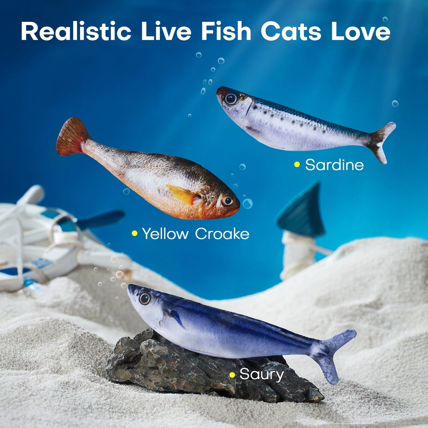 Realistic Flopping Fish Cat Toys
