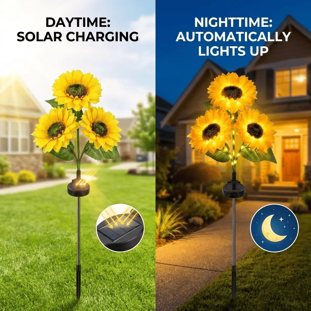 🌻🌞Solar LED Sunflower Garden Lights