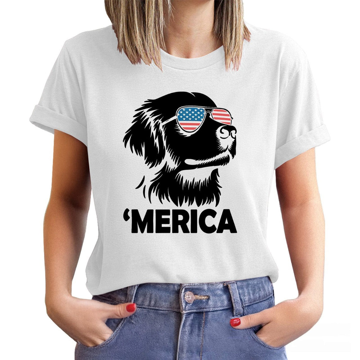 Merica Golden Retriever Shirt | 4th of July Dog Shirt