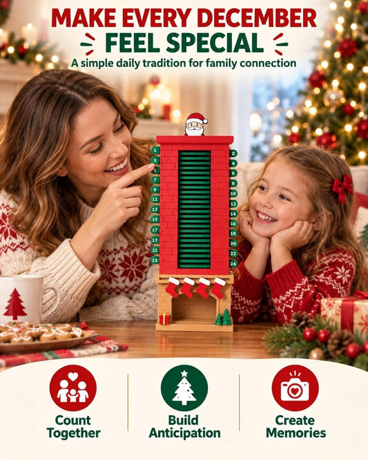 Santa Chimney Advent Calendar 24-Day Christmas Countdown