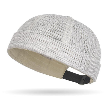 Men s Breathable Brimless Docker Hat Lightweight Mesh Skull Cap for Summer Outdoor Wear