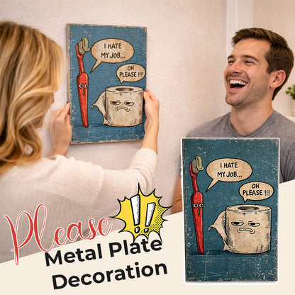 Please metal Plate Decoration