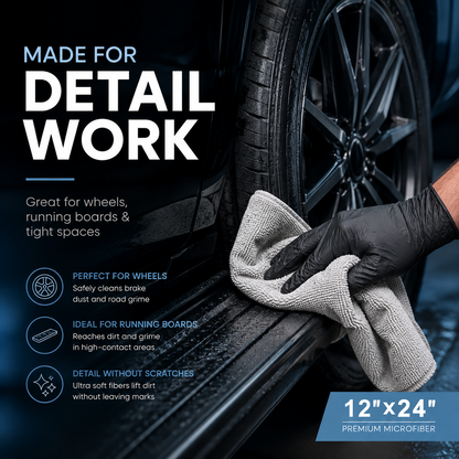 Ultra Absorbent Microfiber Drying Towels Scratch-Free Car Detailing Cloth for Paint, Glass & Trim