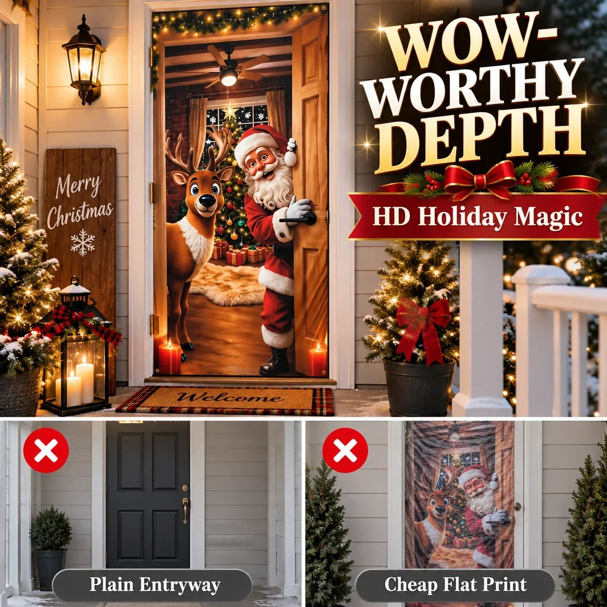 Magical Christmas Door Cover & Holiday Party Banner