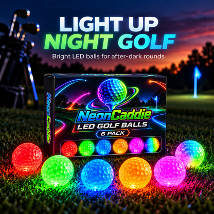 Light up every round, Ahlet-LED Golf Balls 6-Pack