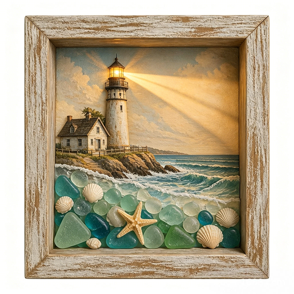 Lighthouse Shadow Box Light