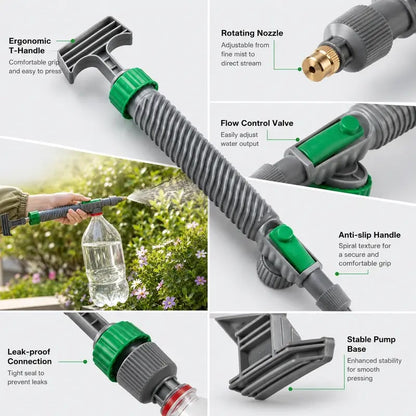 2PCS Reusable Bottle Sprayer Nozzle Plant Watering & Cleaning Tool