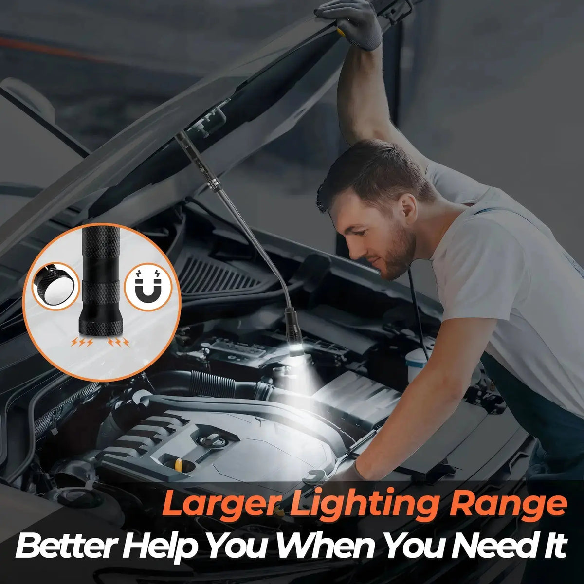 Extendable Magnetic Pickup Tool with LED Light Telescoping, Perfect Gift for Dad
