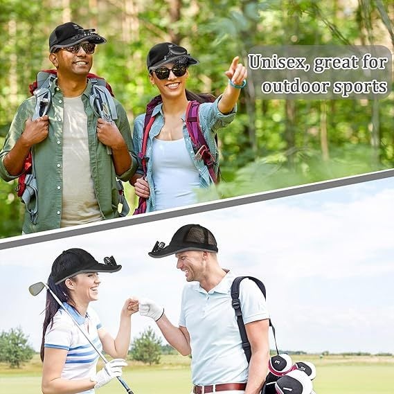 Cooling Solar Fan Hat UV Protection & Breathable Mesh