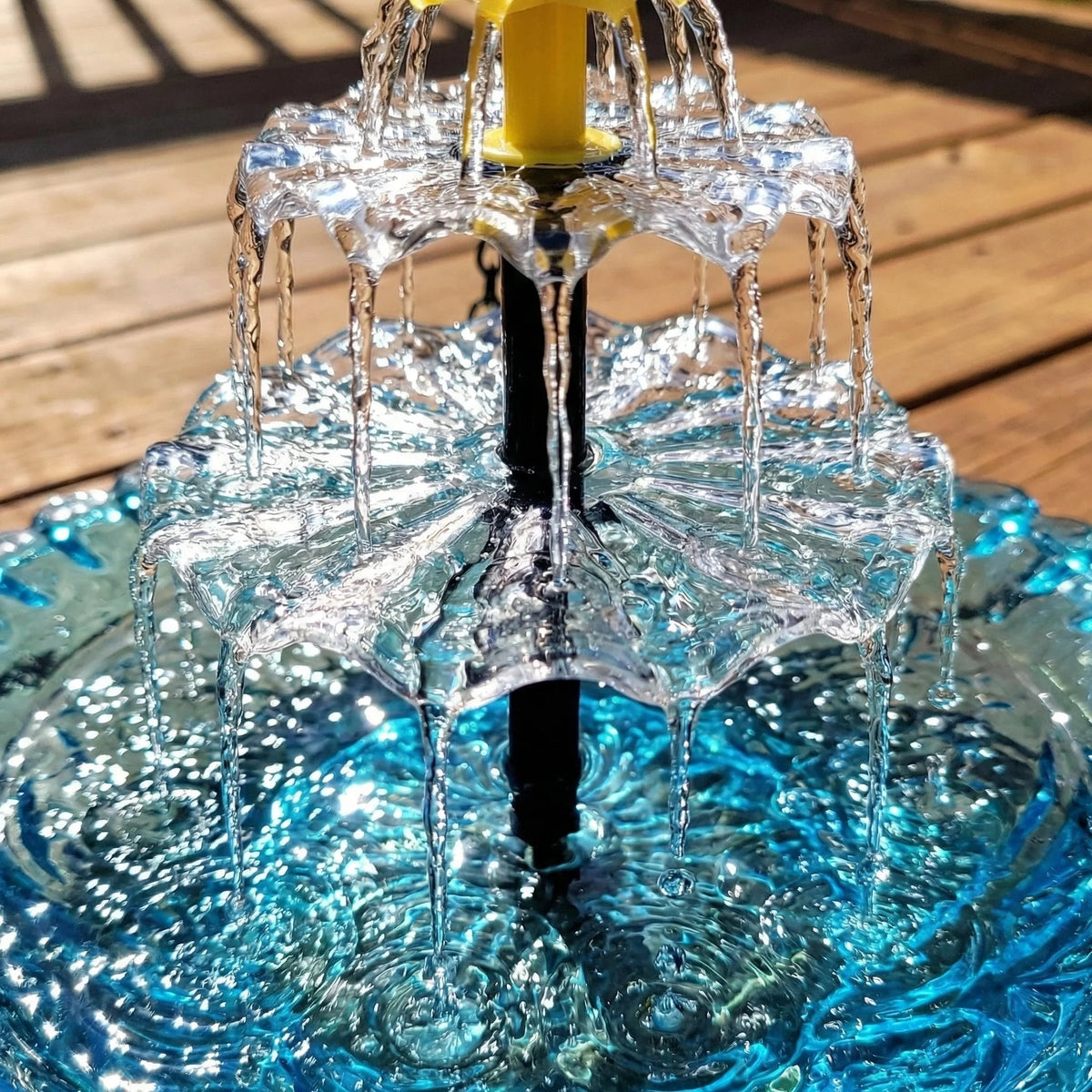 Year --Solar Cascade Hanging Bird Bath Fountain