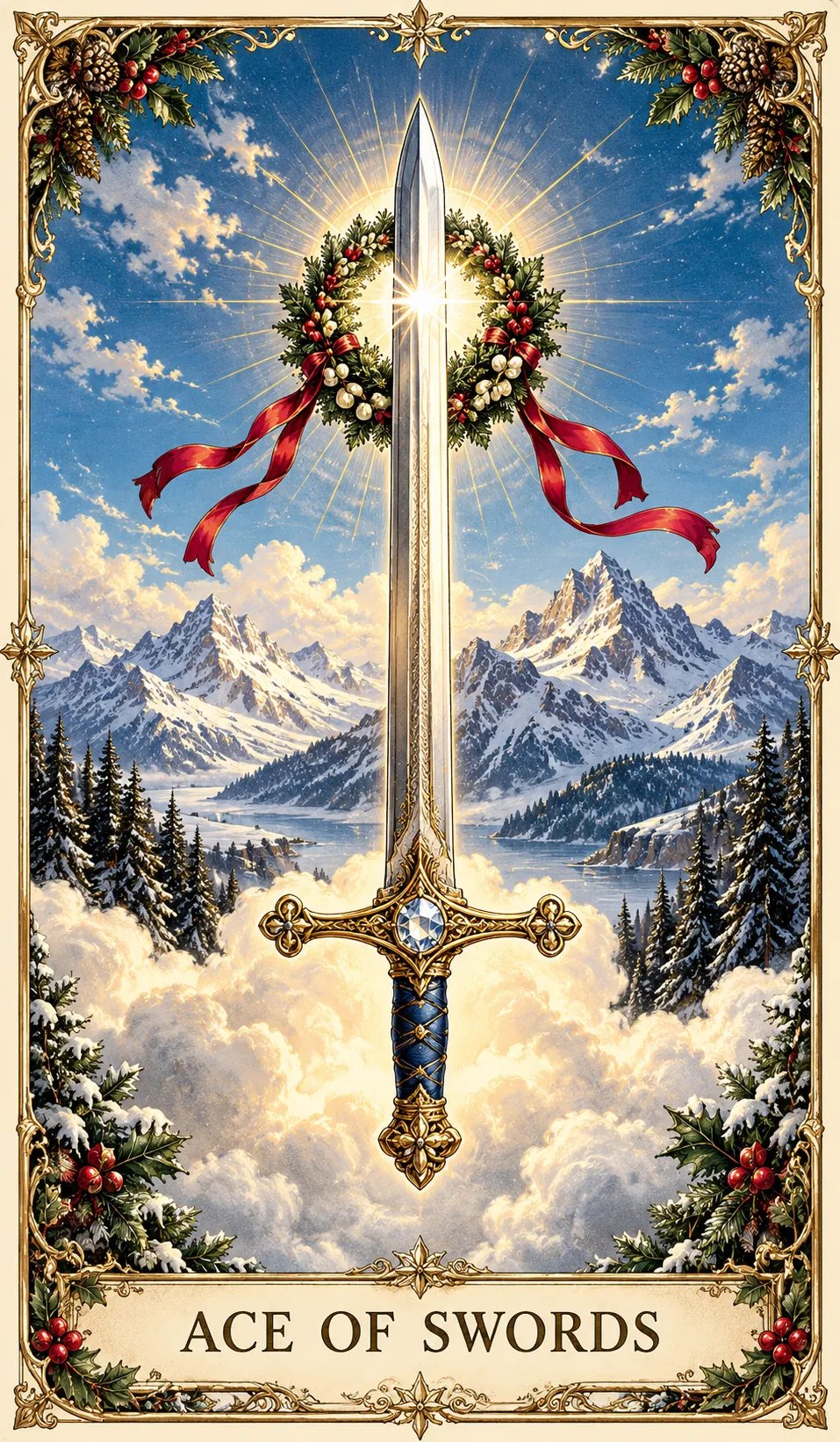Yuletide Tarot Deck | 78 Festive Cards & A Guided 12-Day Holiday Ritual