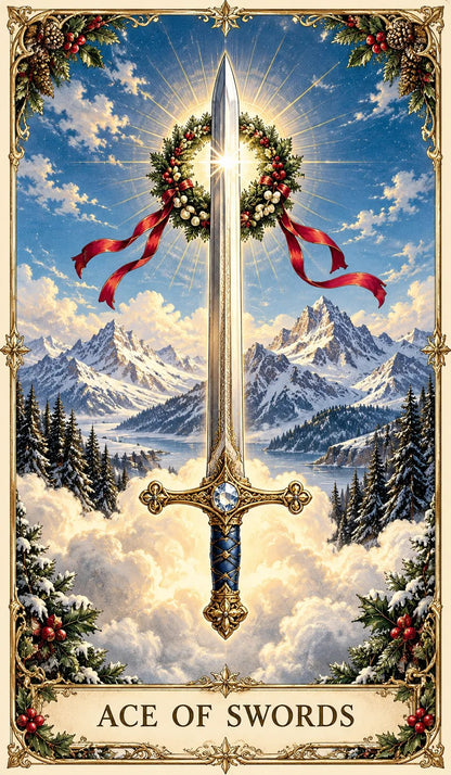 Yuletide Tarot Deck | 78 Festive Cards & A Guided 12-Day Holiday Ritual