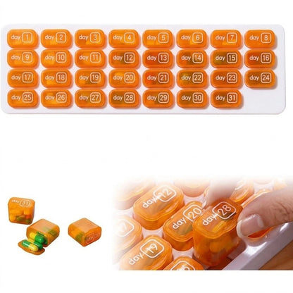 31-Day Pill Organizer Tray Monthly Medication & Vitamin Tracker for Daily Wellness