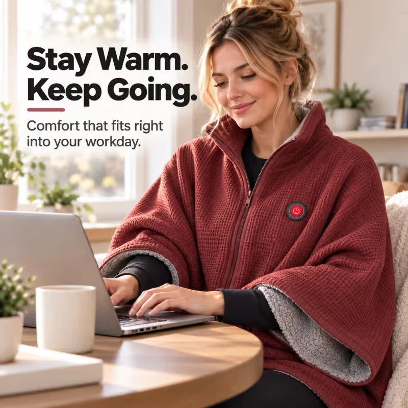 Wearable Heated Blanket for Cozy Couch & Desk Comfort