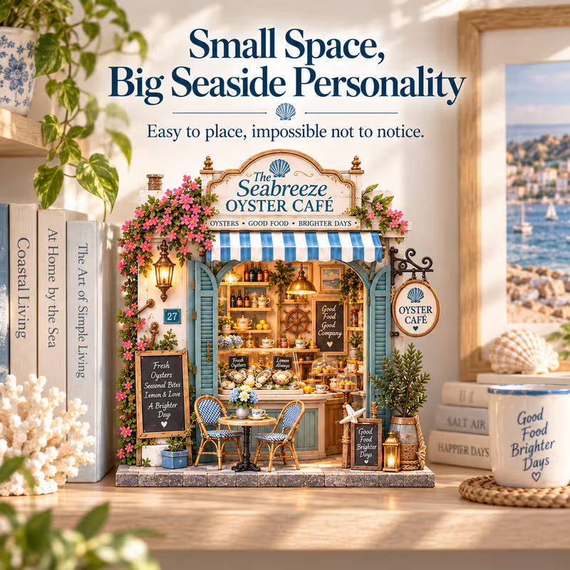 The Seabreeze Oyster Caf -DIY 3D Miniature Coastal Caf Kit